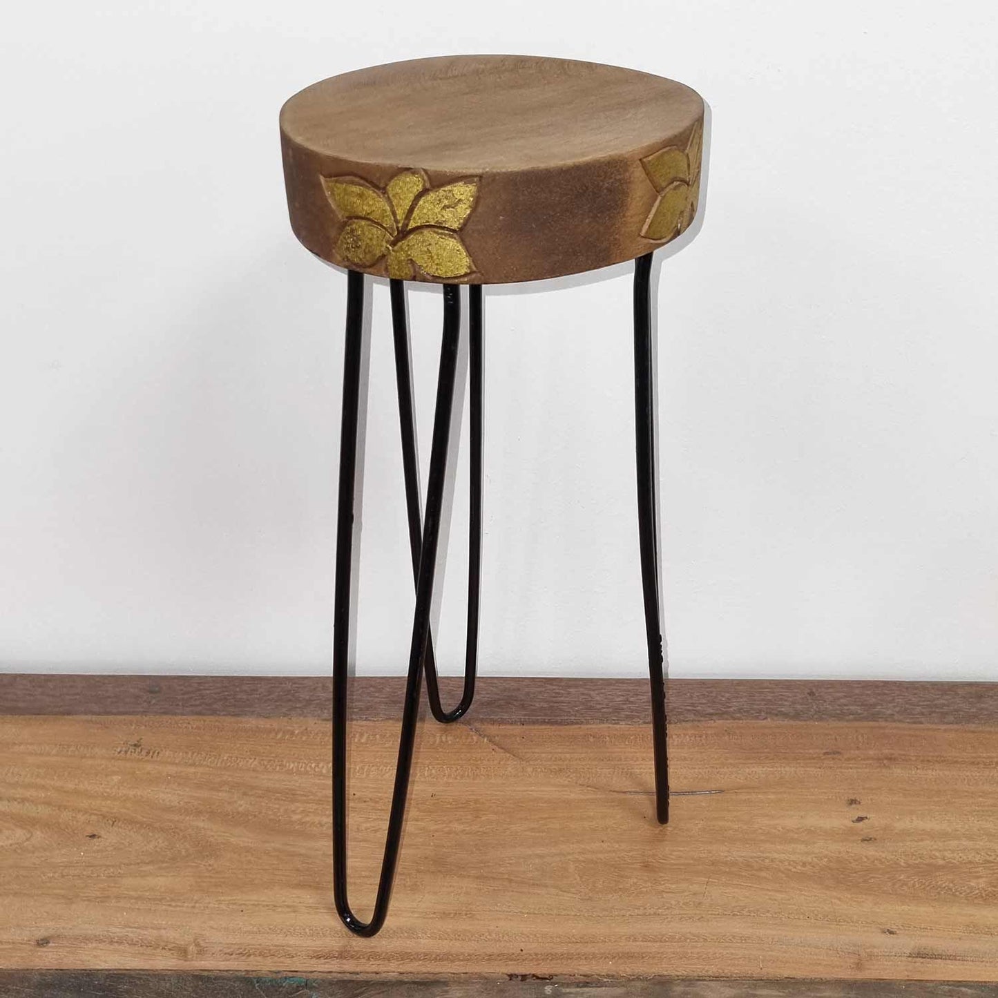 Plant Stand – Natural & Gold