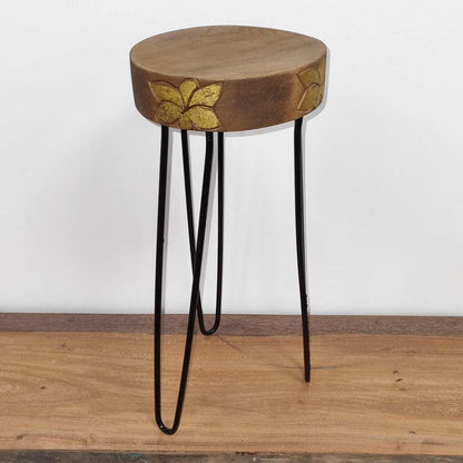 Plant Stand – Natural & Gold