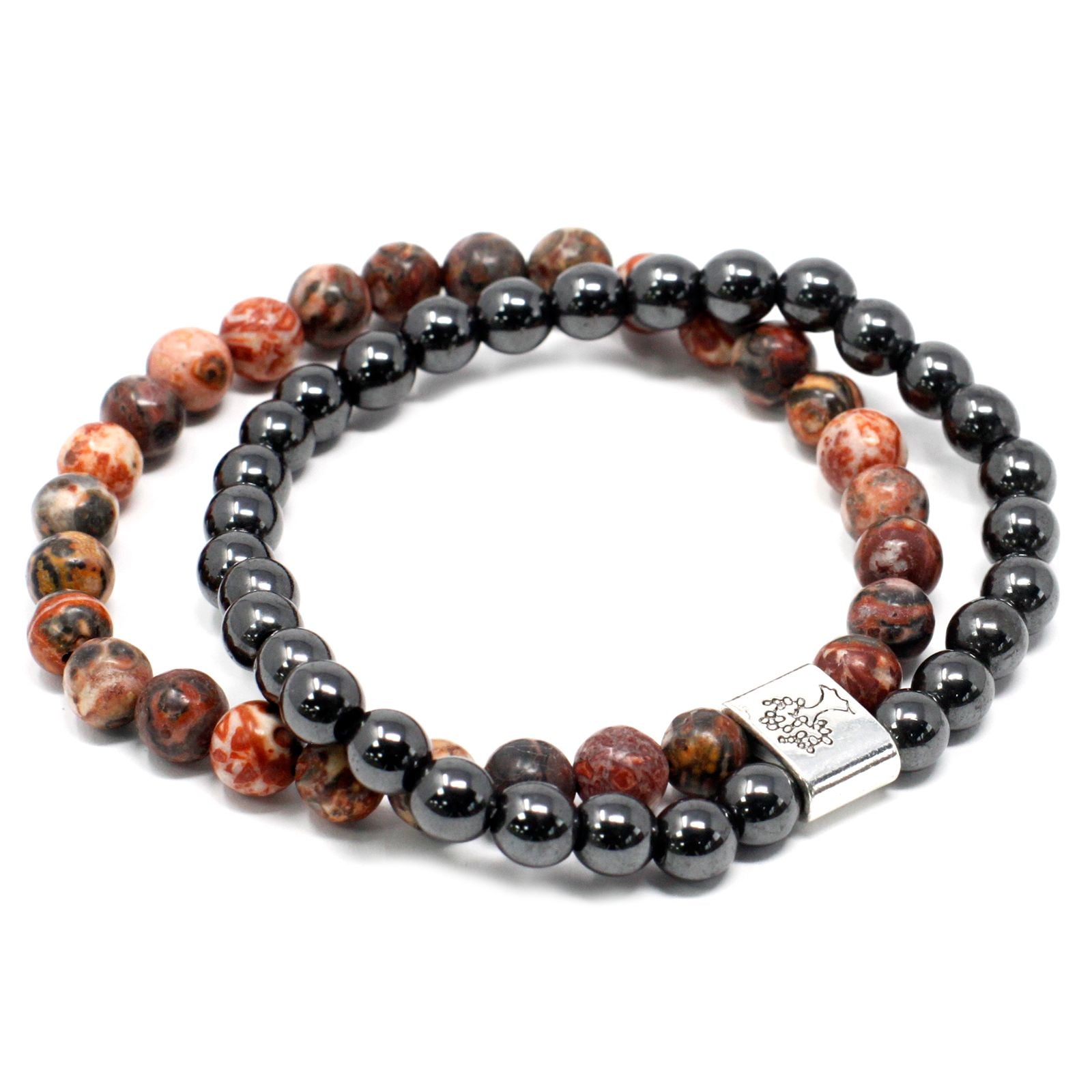 Magnetic Gemstone Bracelet - Leopard Skin – detail view