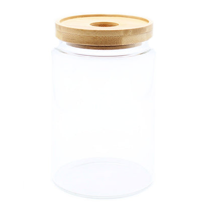 Minimalist Bamboo Seal Storage Jar – 15cm
