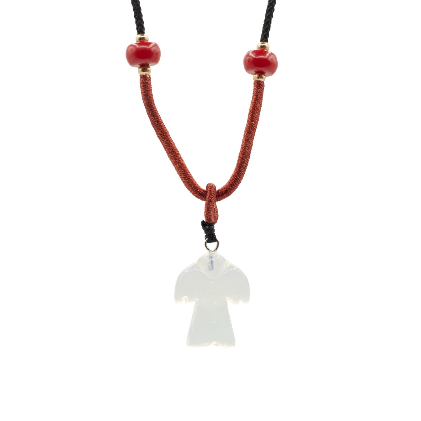 Cord Necklace Gemstone Pendant - Opalite Angel | Auro & Co