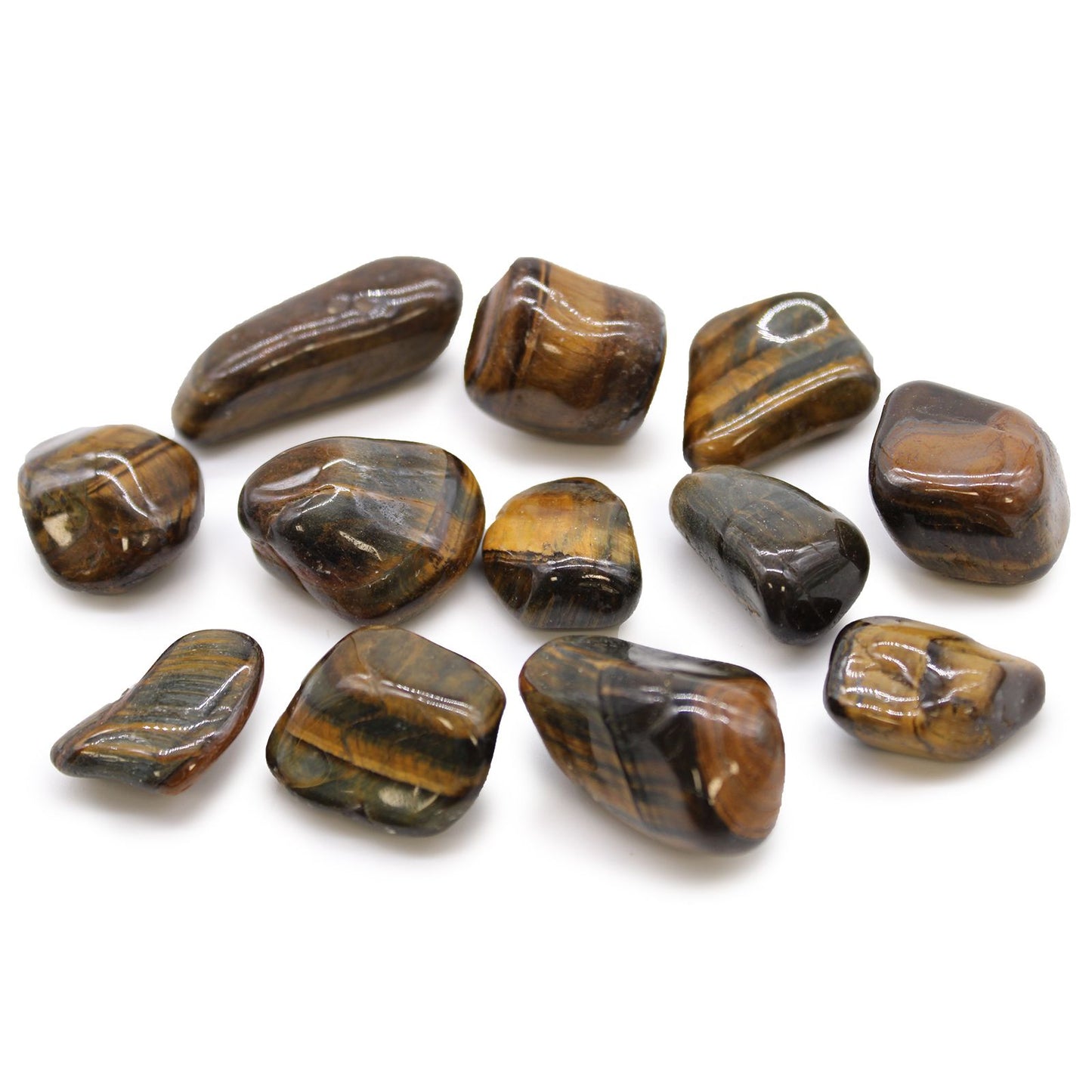 Medium African Tumble Stones - Tigers Eye - Varigated | Auro & Co