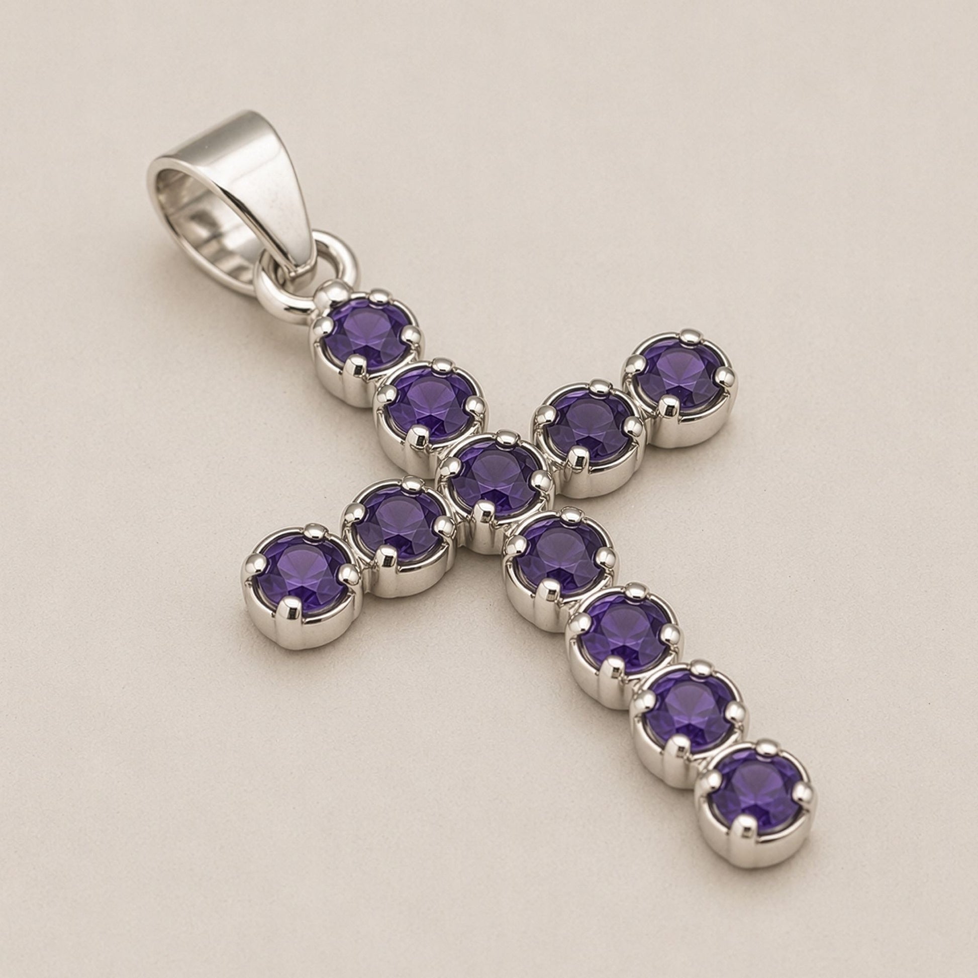Indian Devotional Pendant - Silver Plated (45cm Chain)- Ionite Crucifix – product image 6