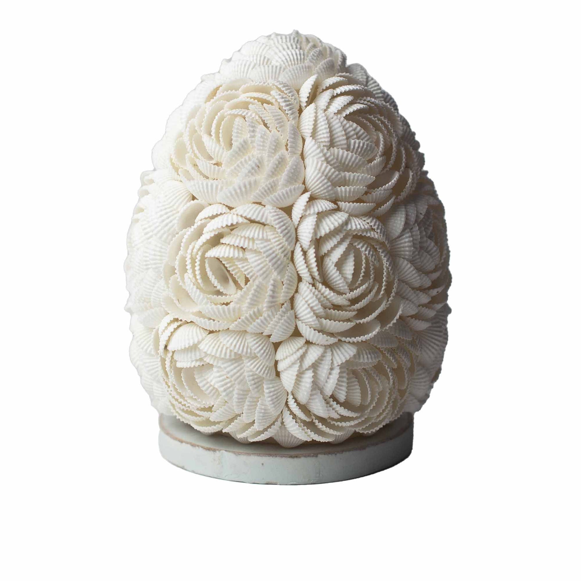Coastal Rose Bloom Shell Lamp – Oval Glow (15cm) | Auro & Co