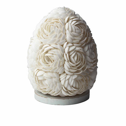 Coastal Rose Bloom Shell Lamp – Oval Glow (15cm) | Auro & Co