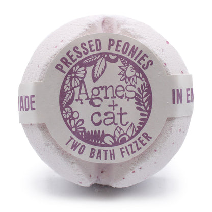 Agnes + Cat Bath Fizzer - Pressed Peonies | Auro & Co