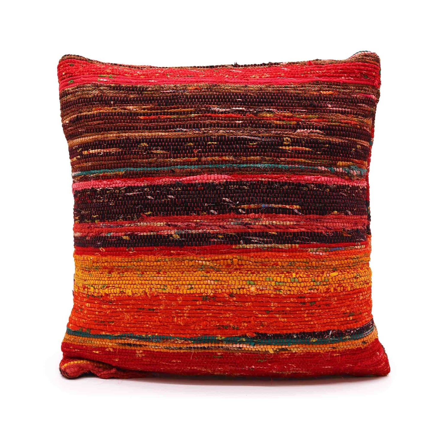 Rag Rug Cushion Covers - Rich Reds | Auro & Co