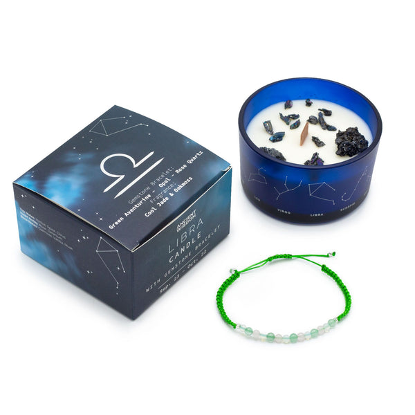 Libra Zodiac Crystal Candle Set | Auro & Co