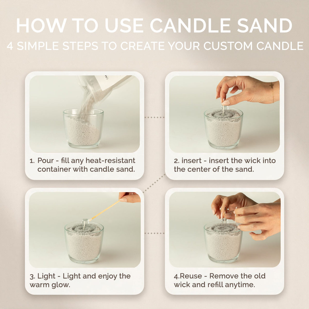 Starlight Elixir Candle Sand - White, 300g