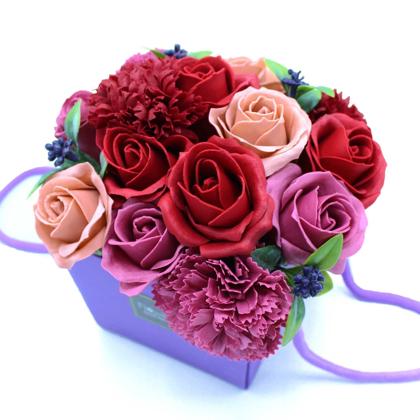 Soap Flower Bouquet - Purple Flower Garden – product image 5
