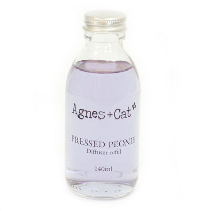 Agnes + Cat Reed Diffuser Refill - Pressed Peonies 150ml – lifestyle shot