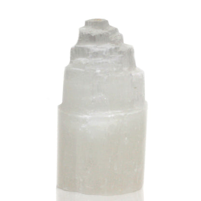 Natural Selenite Tower Lamp - 15 cm | Auro & Co