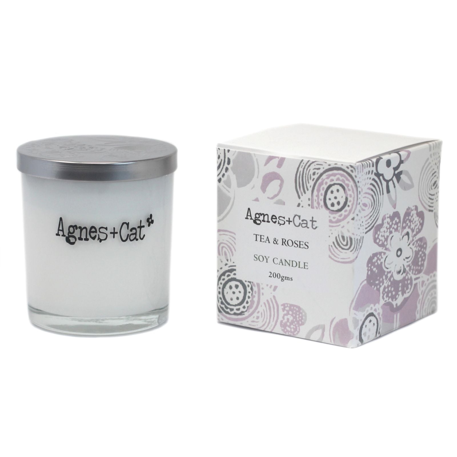 Agnes + Cat Votive Candle - Tea and Roses – detail view