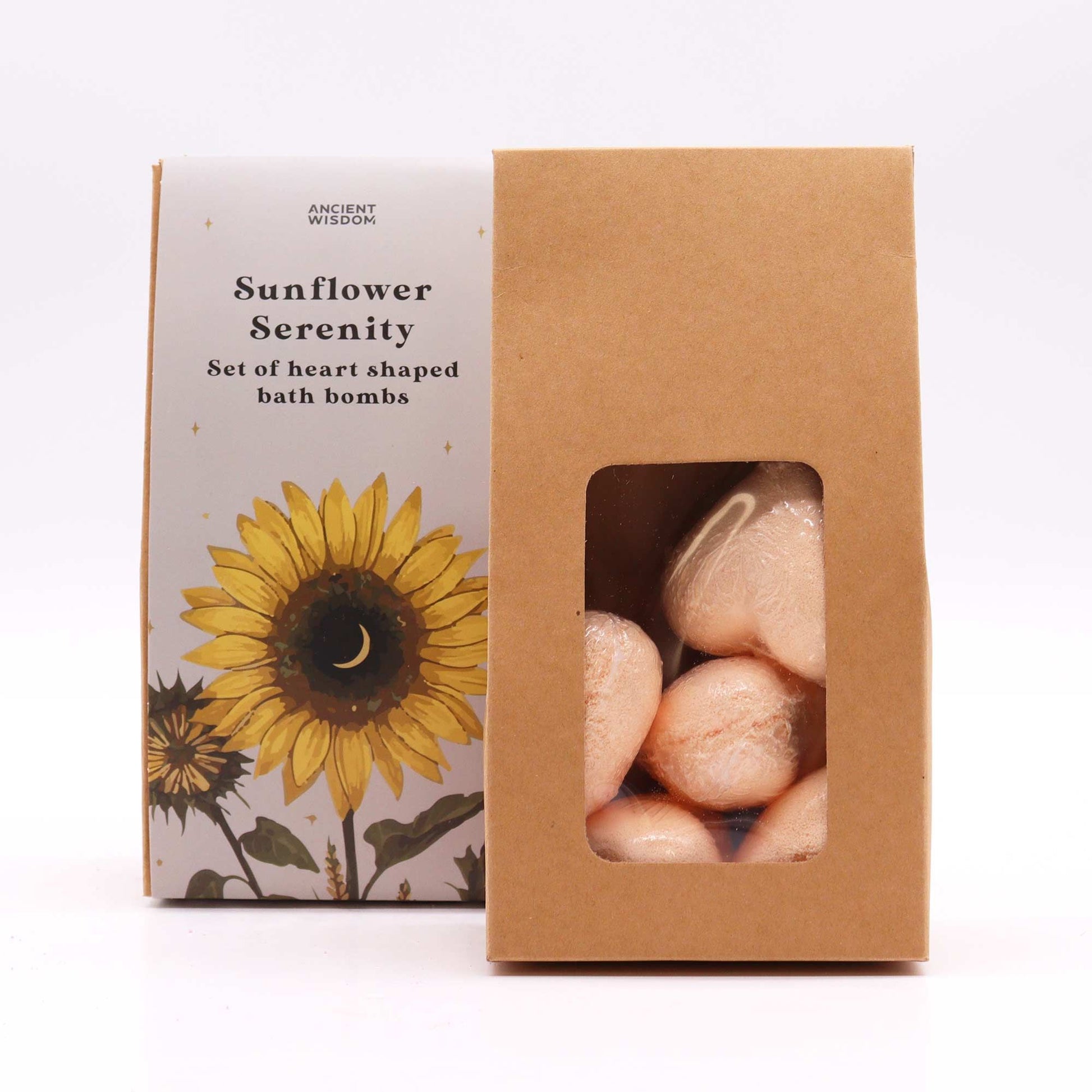 Sunflower Serenity Bath Heart Gift Set – detail view