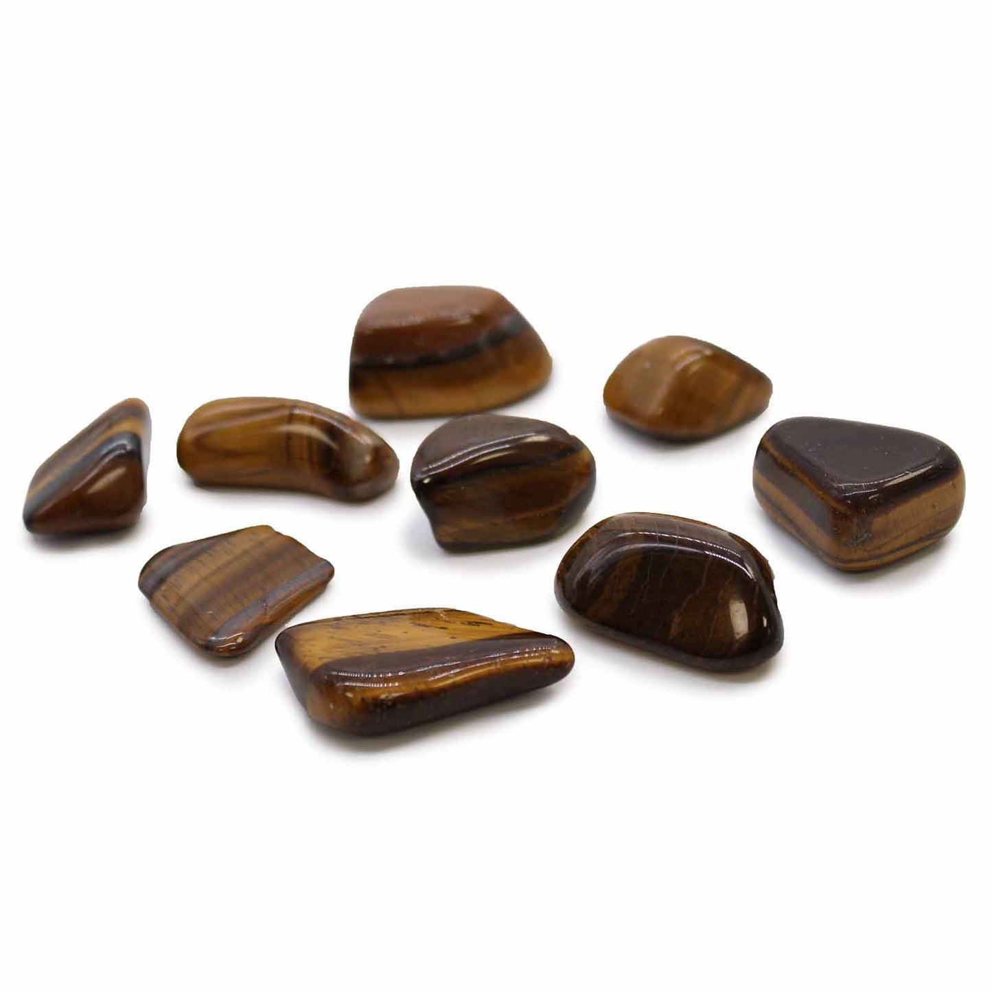 L Tumble Stones - Tiger Eye - Gold | Auro & Co
