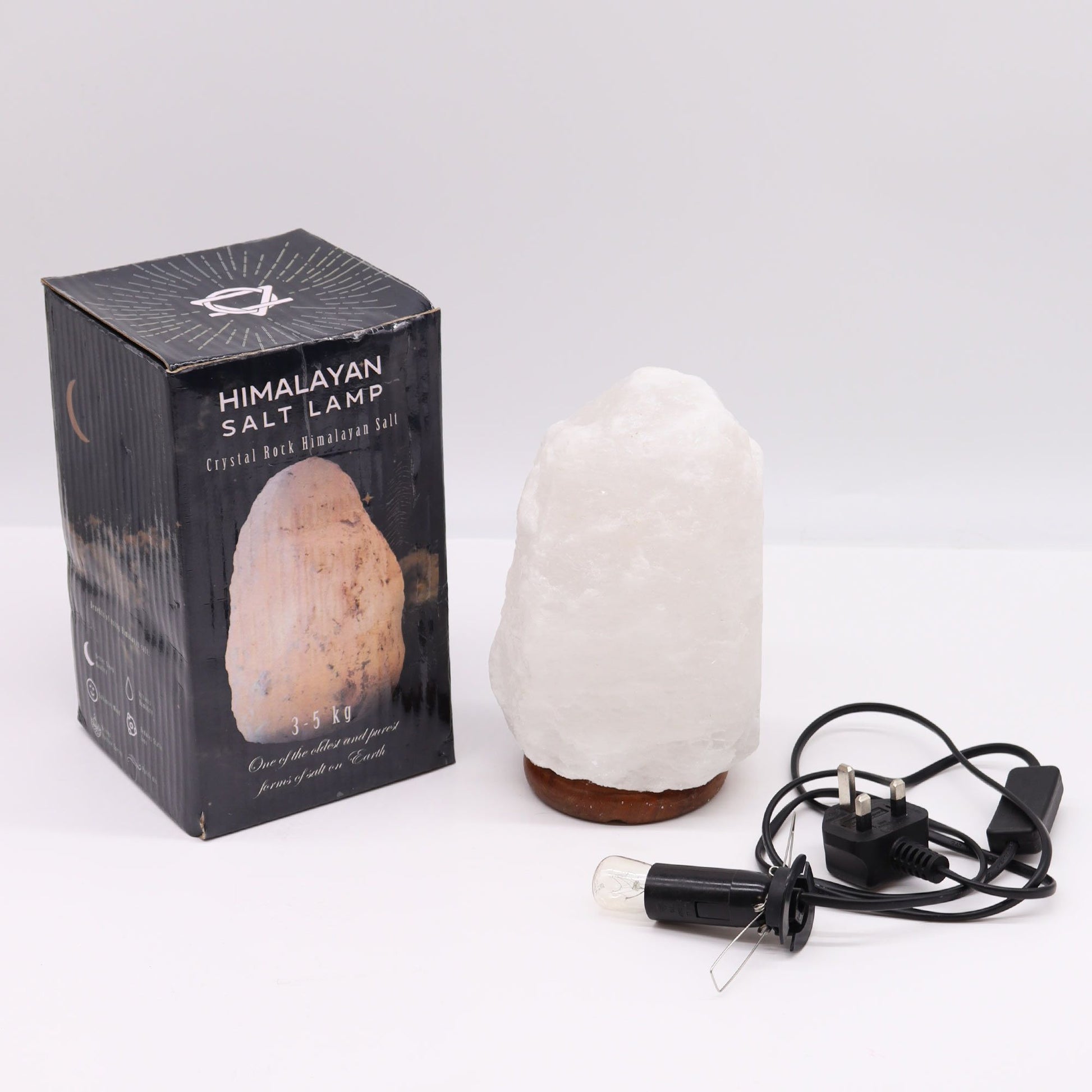 Crystal Rock Himalayan Salt Lamp - & Base apx 3-5kg – detail view