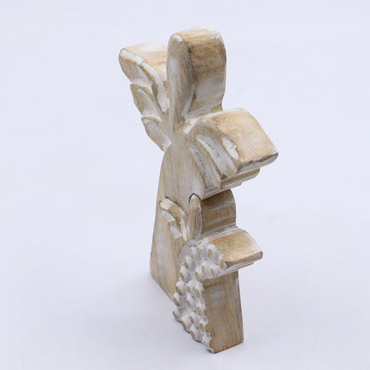Mango Wood Angel in Angel - Whitewash – product image 7