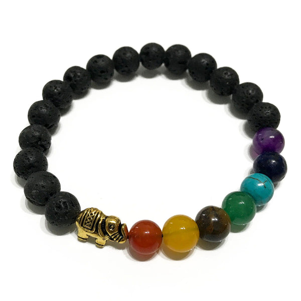 Lava Stone Bracelet - Elephant Chakra | Auro & Co