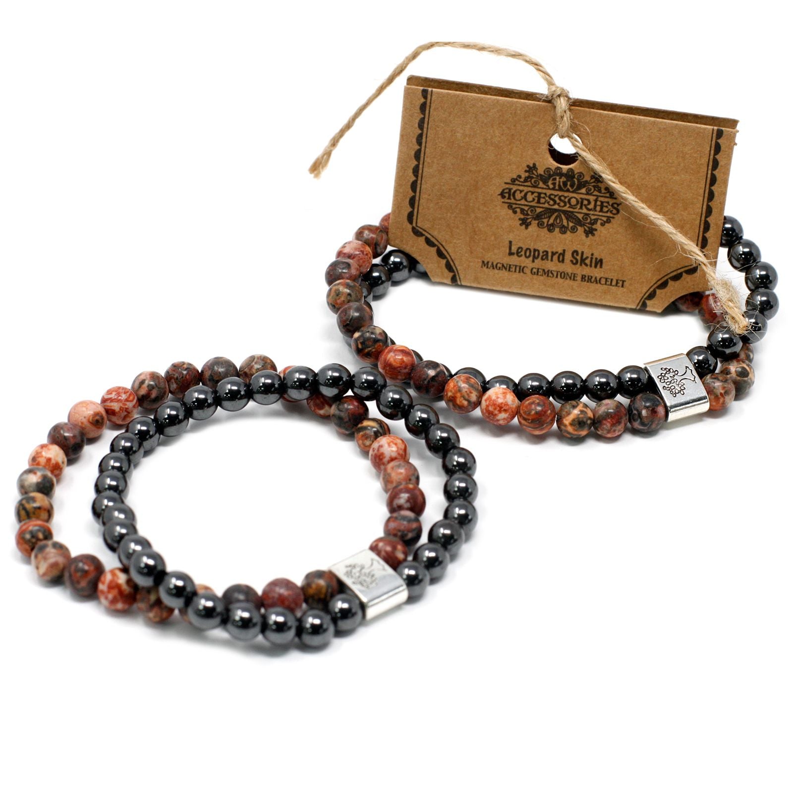 Magnetic Gemstone Bracelet - Leopard Skin – lifestyle shot