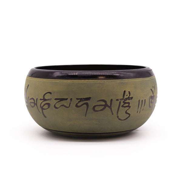 Earth Powder Singing Bowl - Mantra Five Buddha - 16cm | Auro & Co