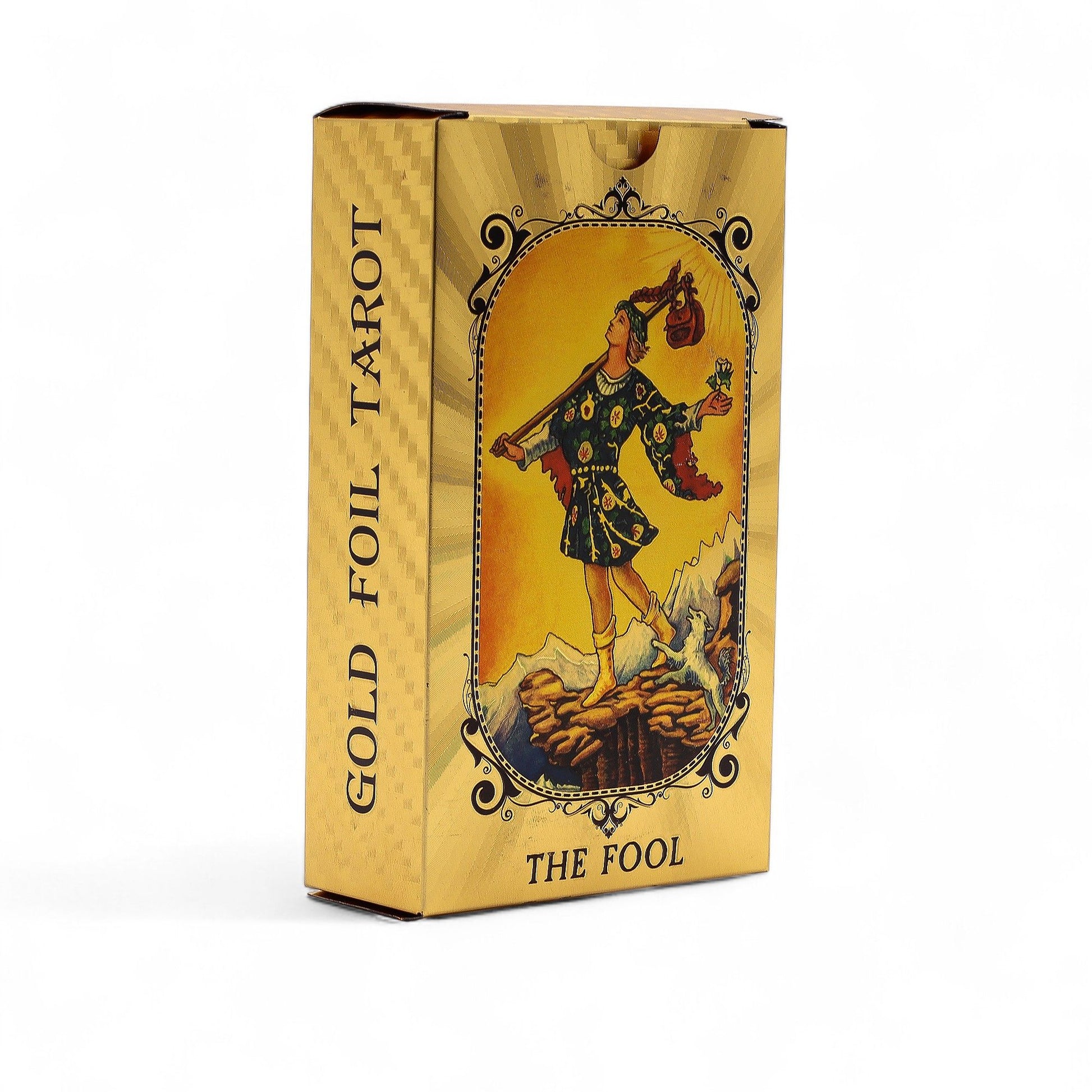 Blue & Gold Foil Tarot Card Set - All Seeing Eye - with booklet – packaging
