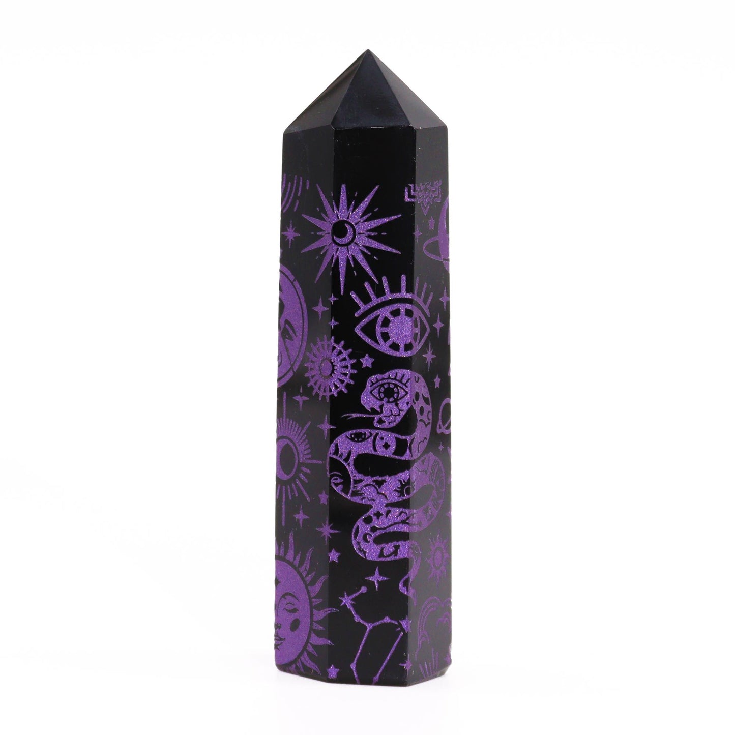Black Obsidian Point - Mystic Story - Deep Purple – packaging