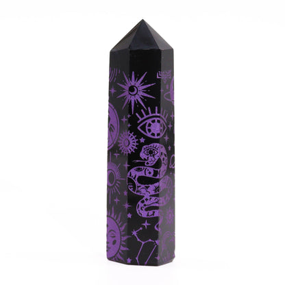 Black Obsidian Point - Mystic Story - Deep Purple – packaging