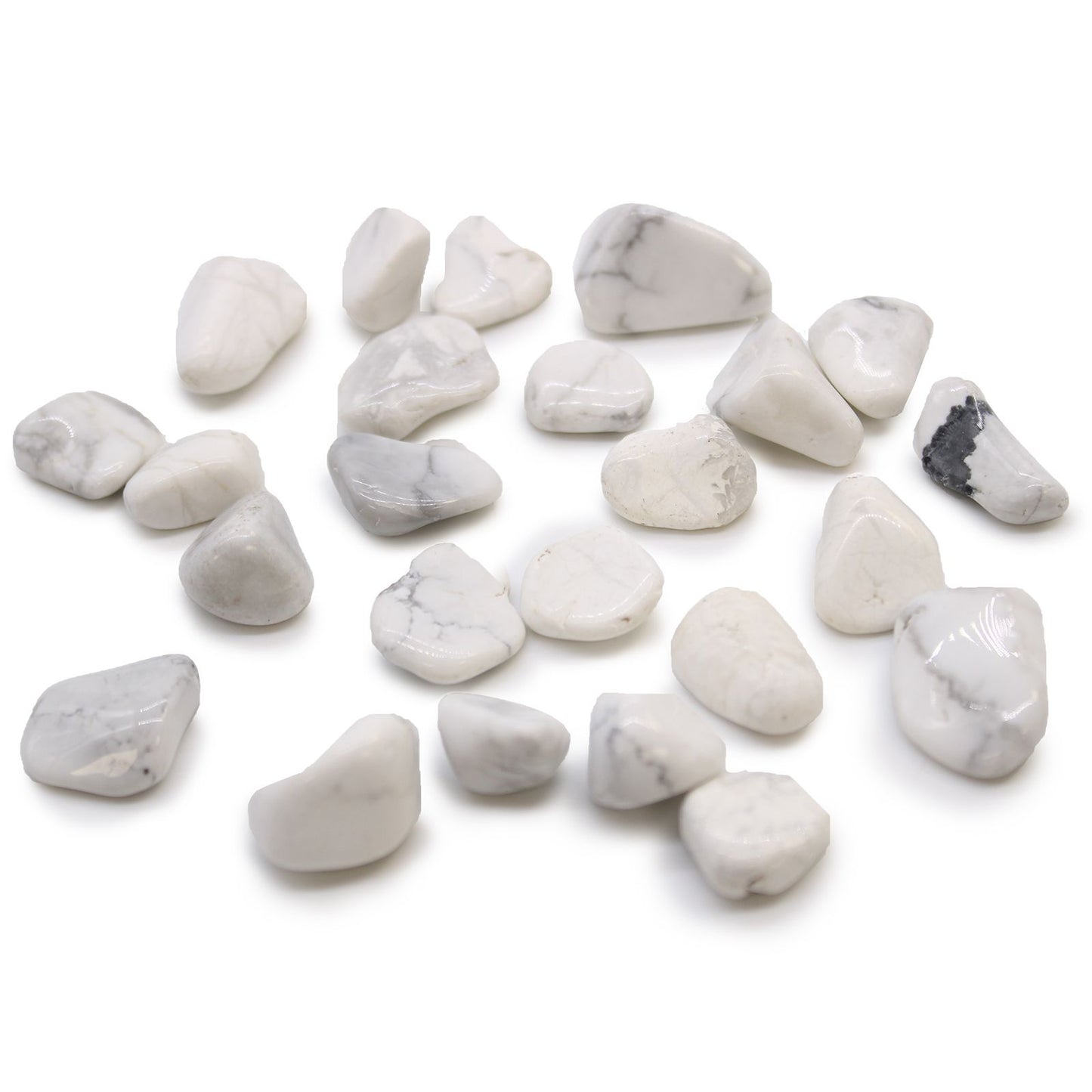 Small African Tumble Stones - White Howlite - Magnesite | Auro & Co