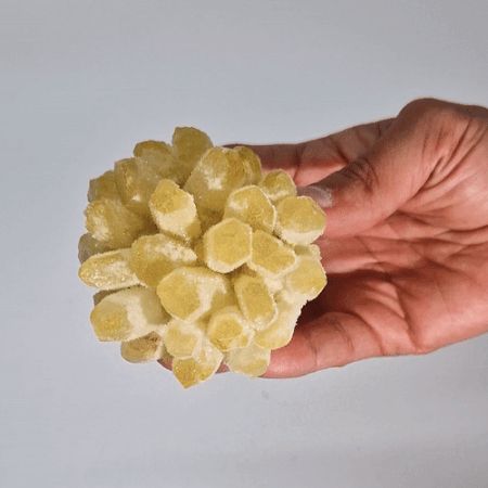 Natural Quartz Cluster - Yellow Ghost Quartz – lifestyle shot