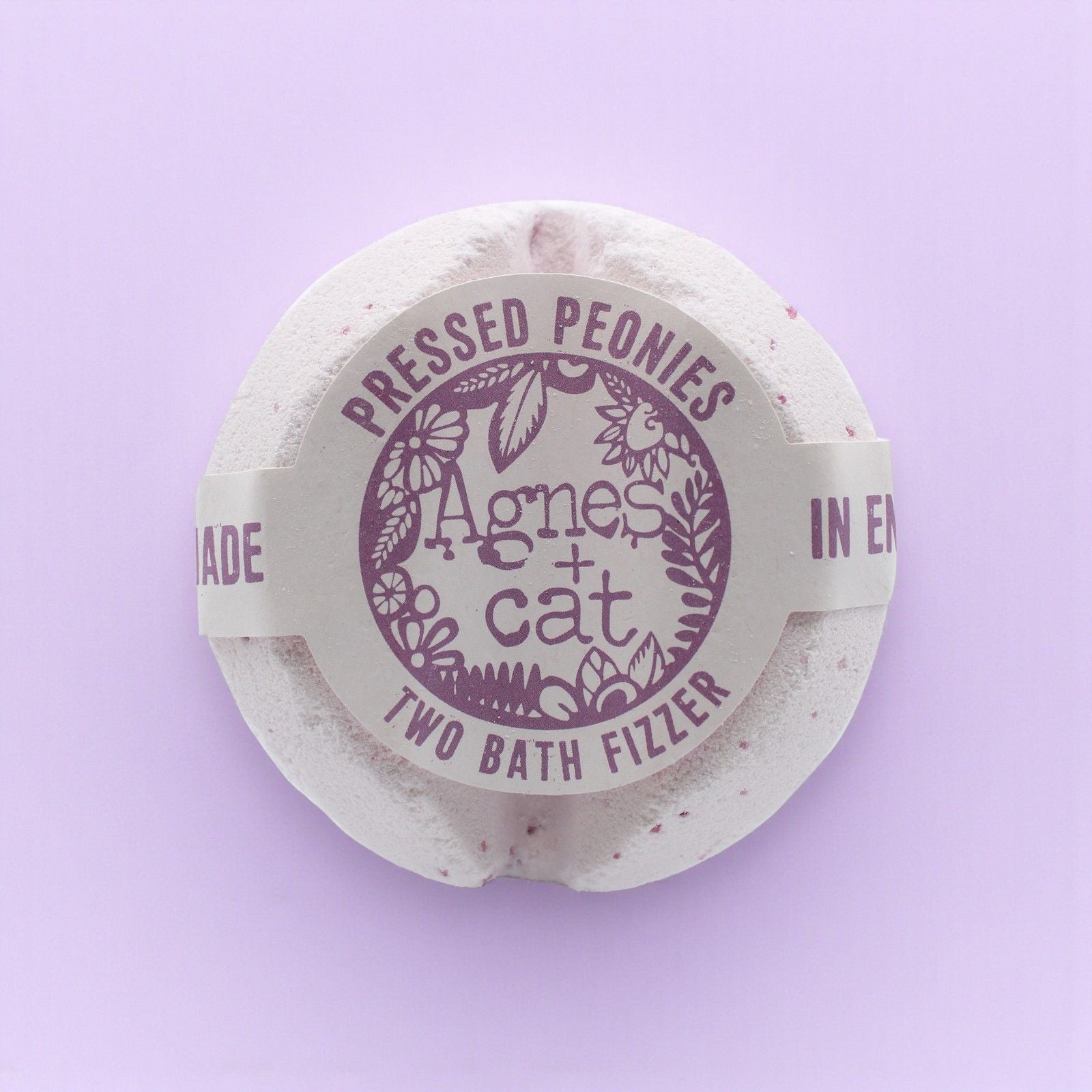Agnes + Cat Bath Fizzer - Pressed Peonies – detail view