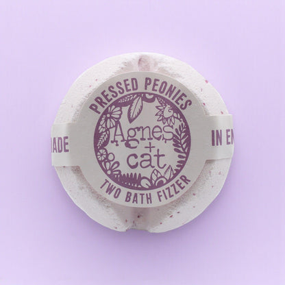 Agnes + Cat Bath Fizzer - Pressed Peonies – detail view