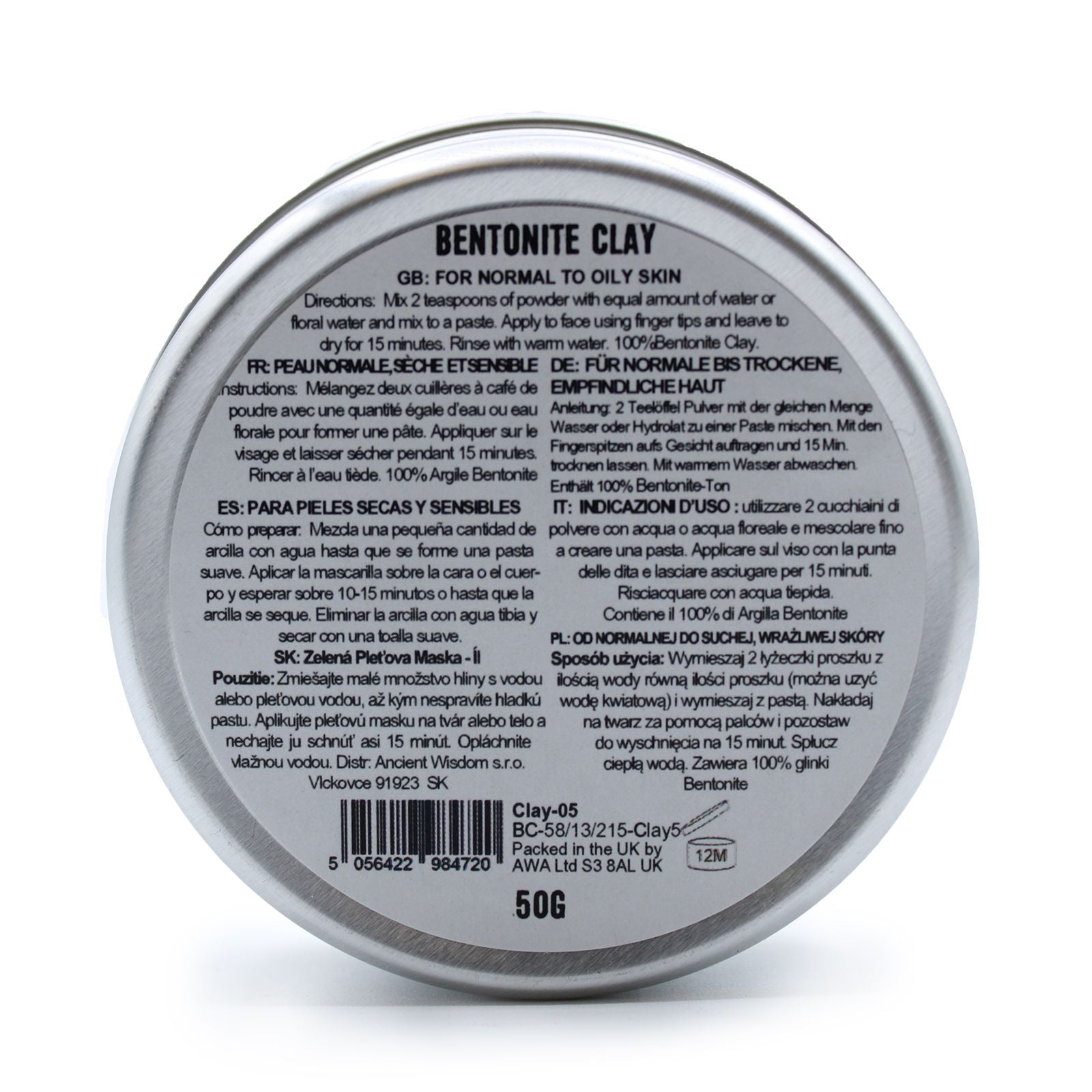 Bentonite Clay 50g – lifestyle shot