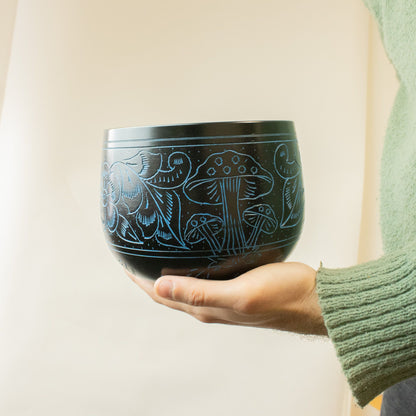 Cauldron Singing Bowl - Magic Mushroom - Blue (15cm) – product image 6