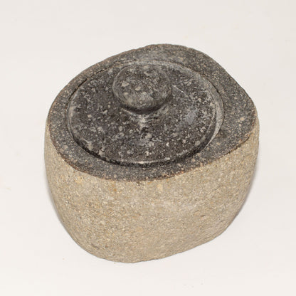 Natural Riverstone Grounding Pot - Small (aprox 9x7cm) – lifestyle shot