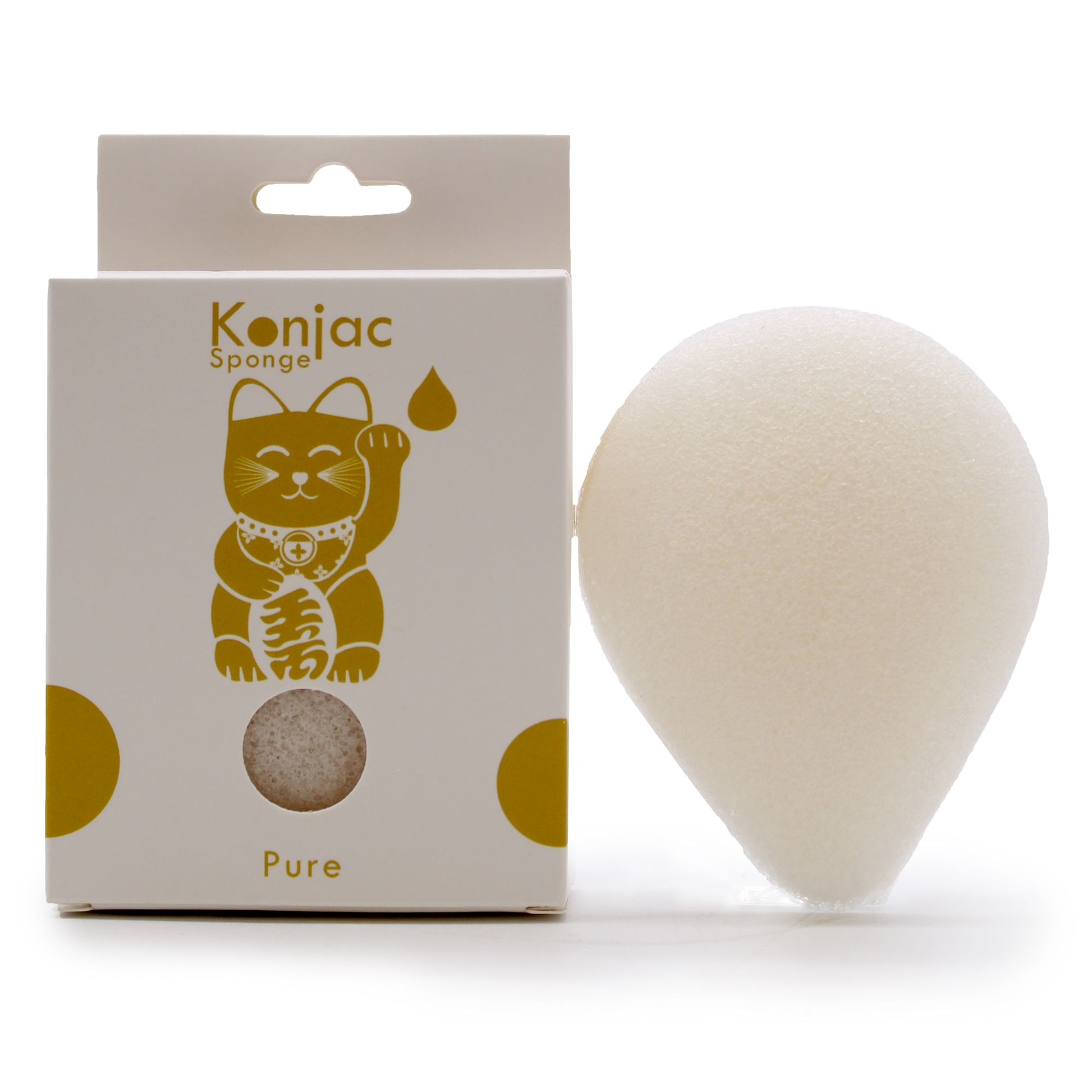 Teardrop Konjac Sponge - Natural - Sensitive skin | Auro & Co