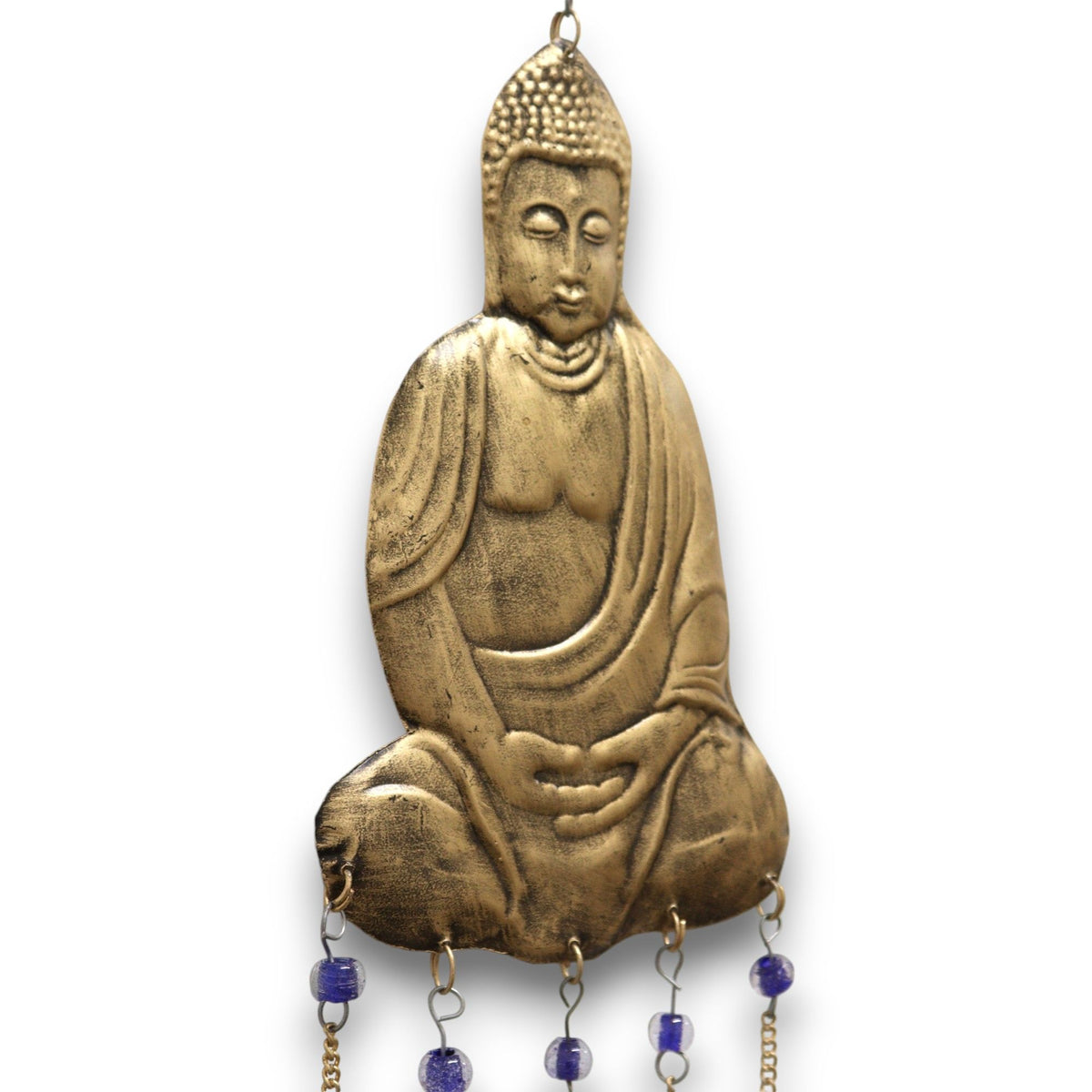 Buddha Brass Bell Chime, Large, 5 Bells