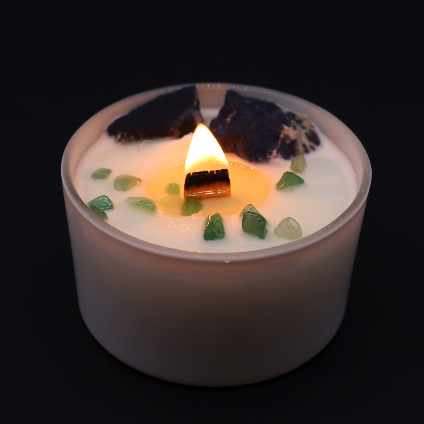 Throat Chakra Crystal Candle - True Expression