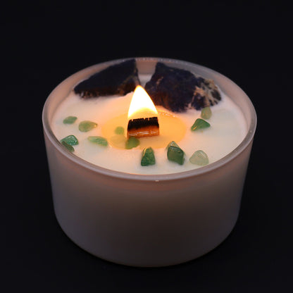 Throat Chakra Crystal Candle - True Expression