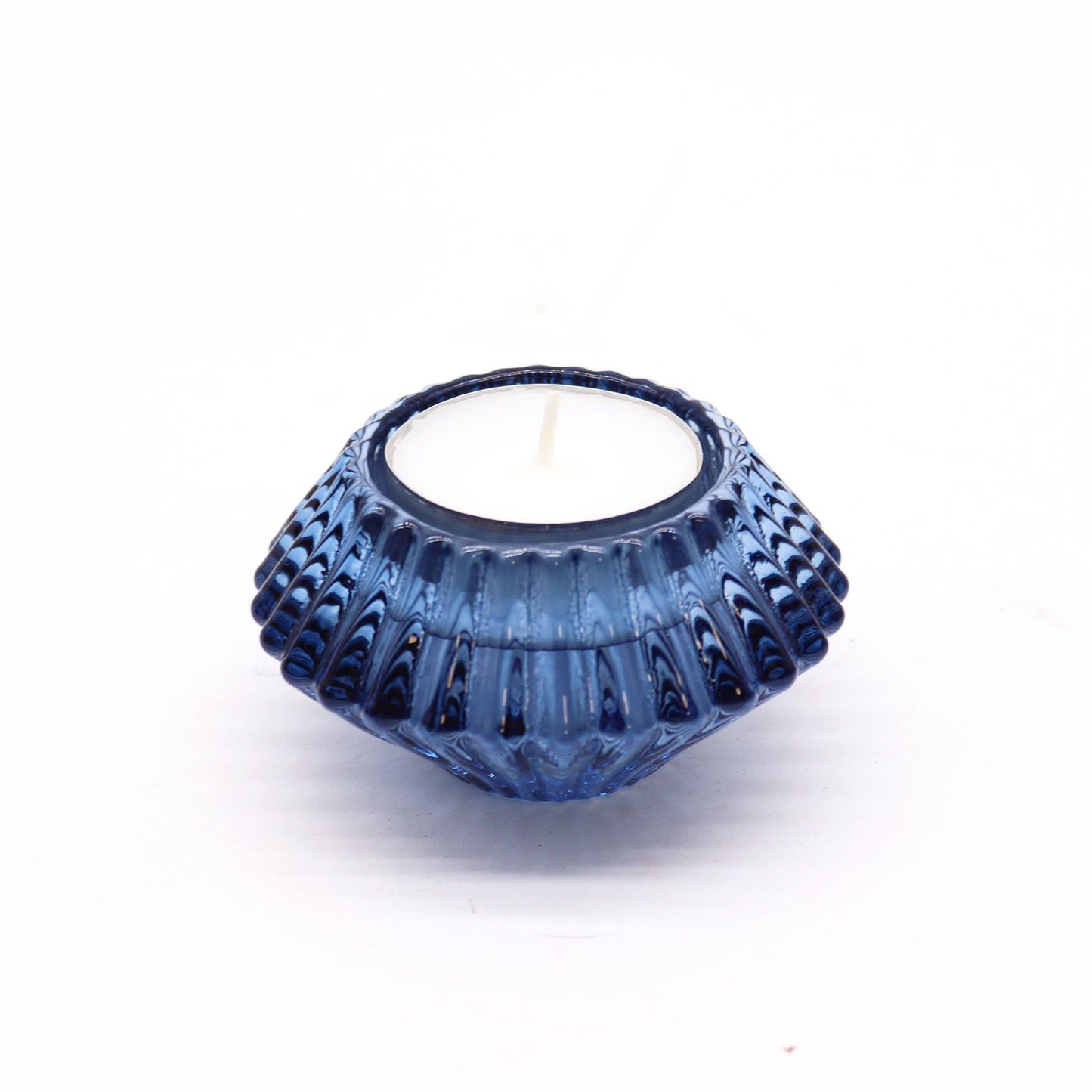 Flower Flip Dinner Candle / Tealight Holder - Royal Blue