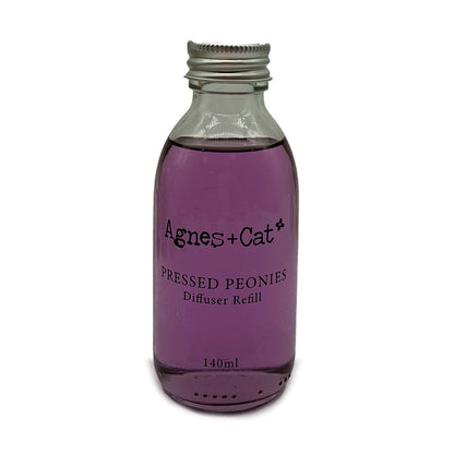 Agnes + Cat Reed Diffuser Refill - Pressed Peonies 150ml – detail view