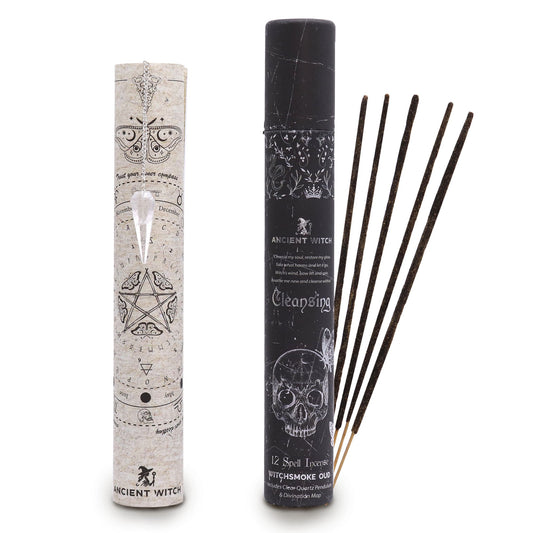 Ancient Witch Spell Incense – Cleansing (Rock Crystal Pendulum Set)
