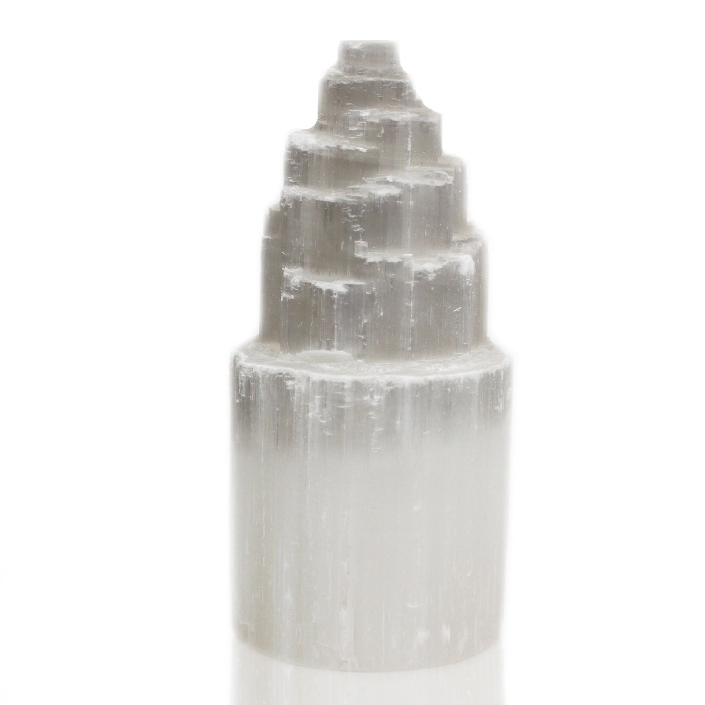 Natural Selenite Tower Lamp - 20 cm | Auro & Co