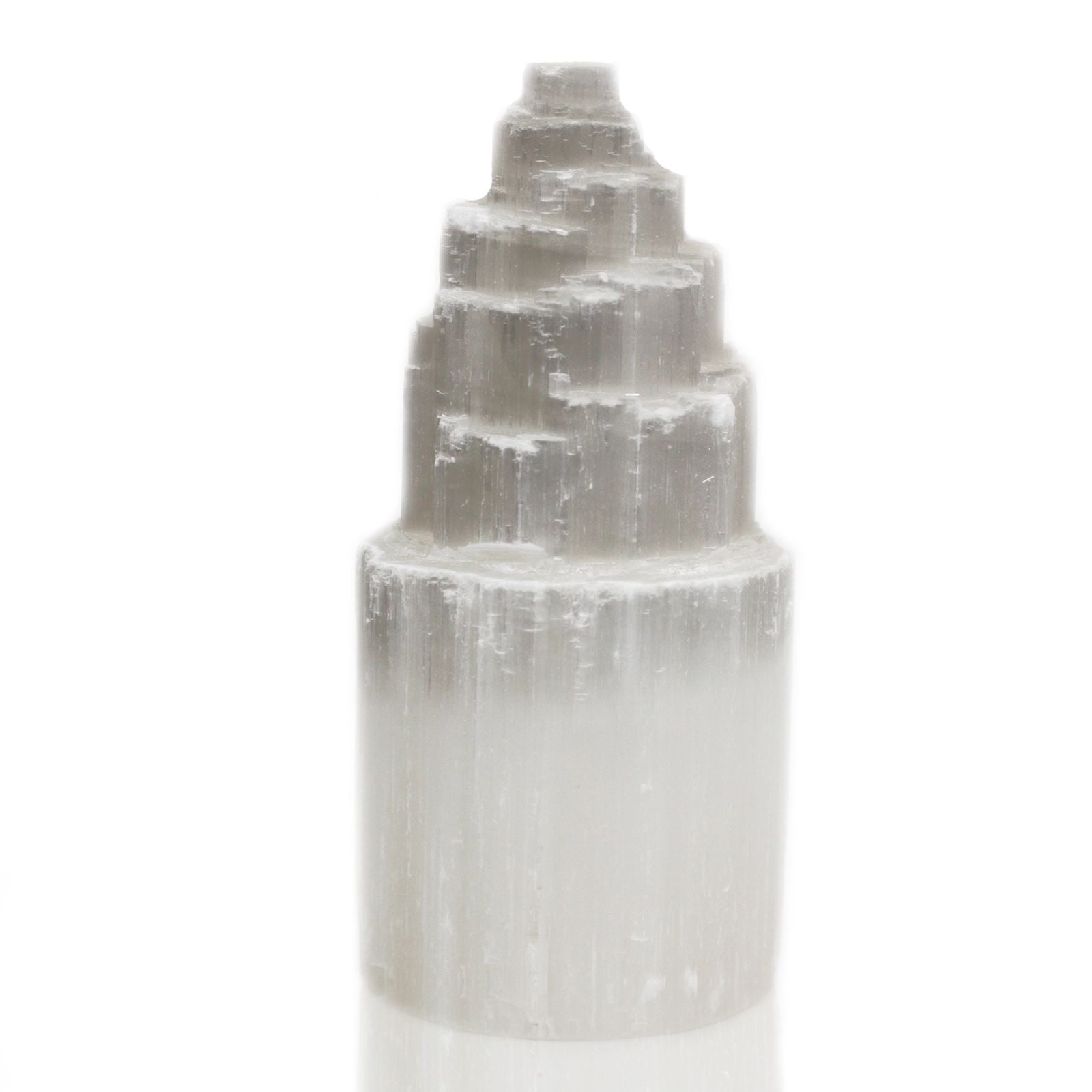 Natural Selenite Tower Lamp - 20 cm | Auro & Co