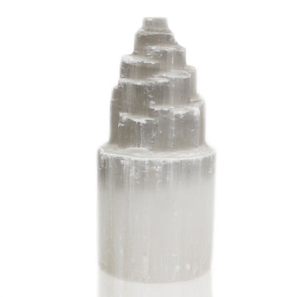 Natural Selenite Tower Lamp - 20 cm | Auro & Co