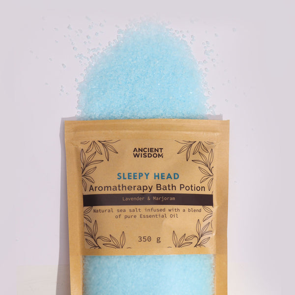 Aromatherapy Bath Potion in Kraft Bag 350g - Sleepy Head | Auro & Co