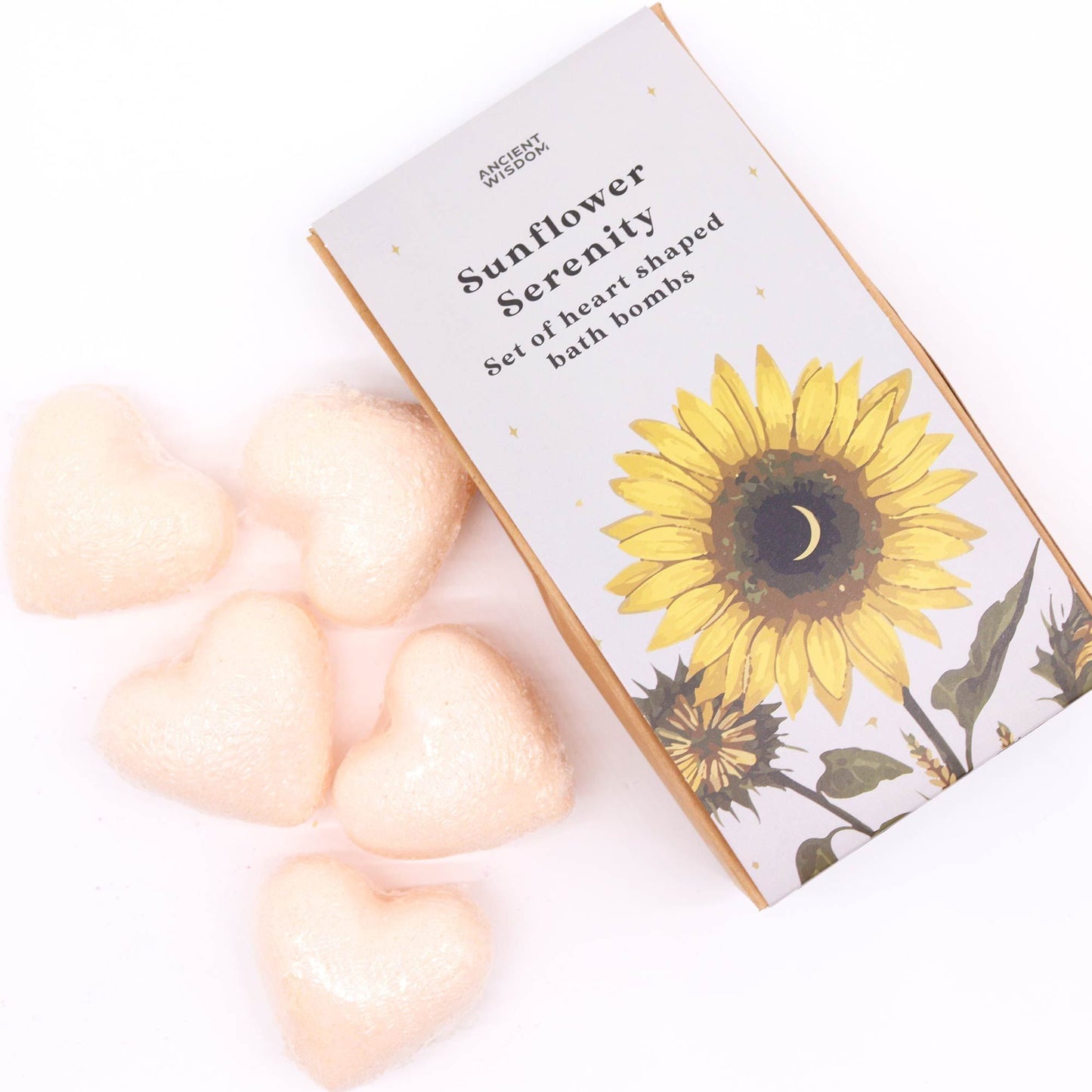 Sunflower Serenity Bath Heart Gift Set – lifestyle shot