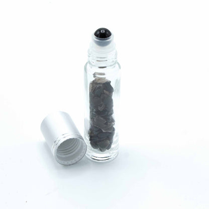 Black Tourmaline Aura-Infused Essential Oil Roller Bottle