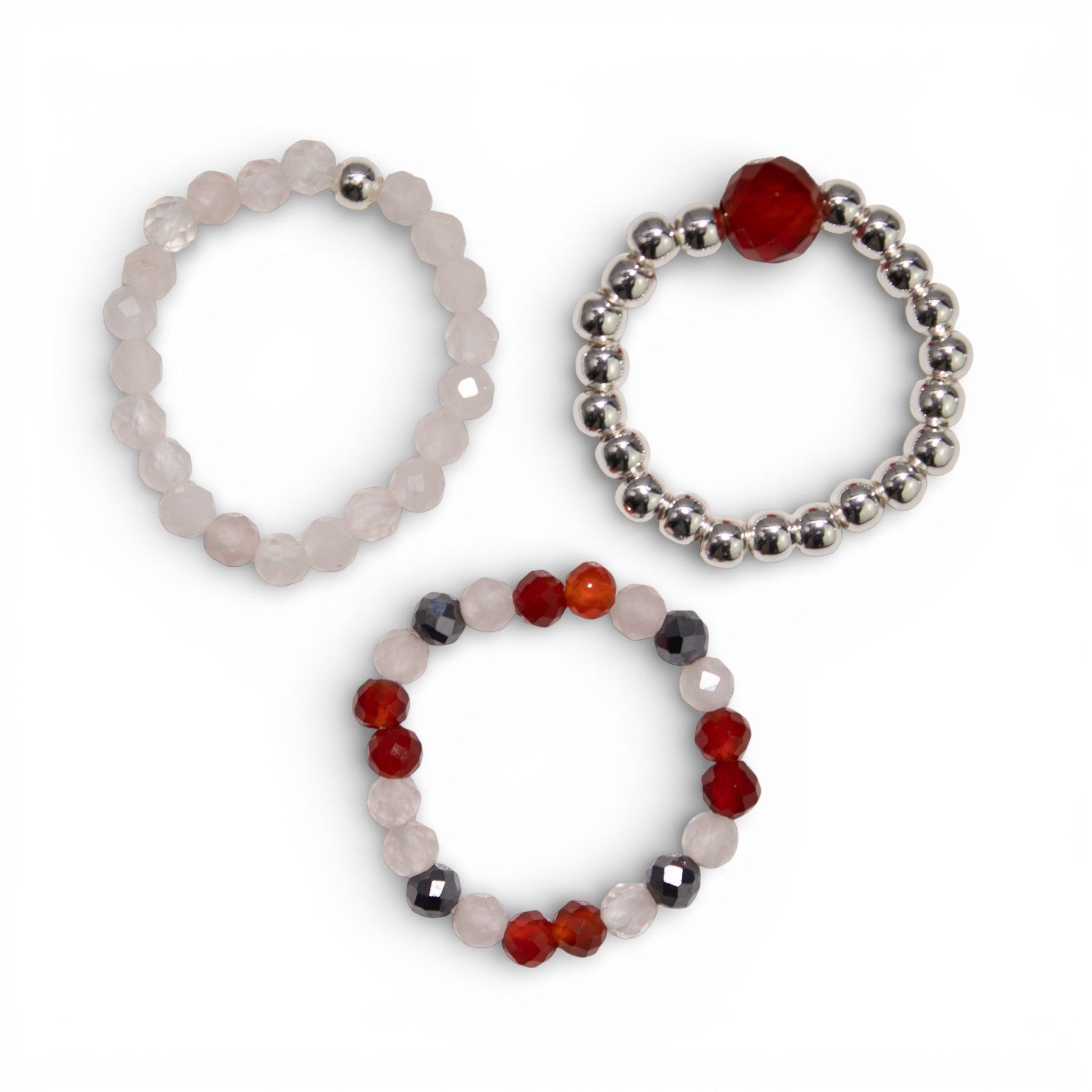 Nymph Spirit Gemstone Ring Set - Love & Flame | Auro & Co