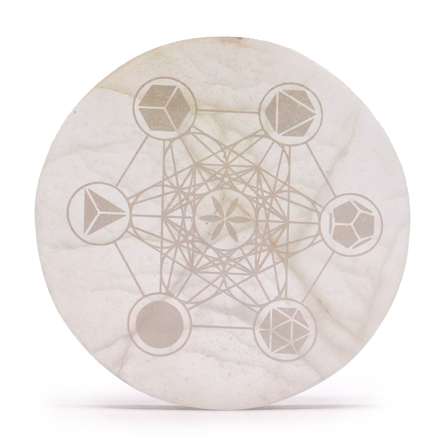 Large Charging Plate 18cm - Sacred Geometry – detail view