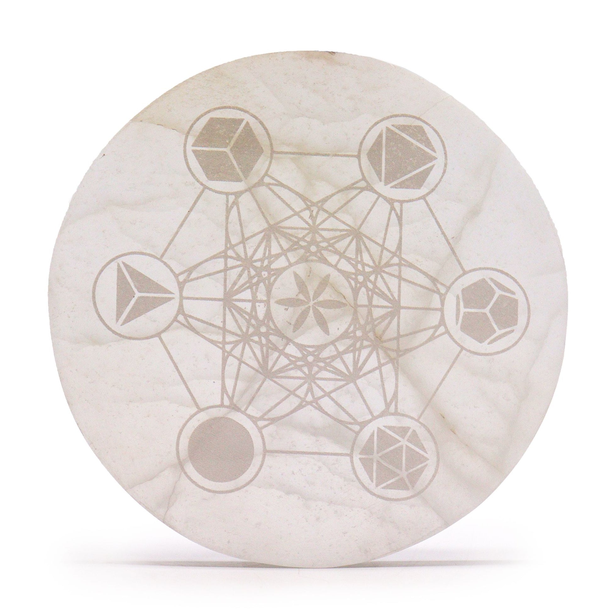 Large Charging Plate 18cm - Sacred Geometry – detail view